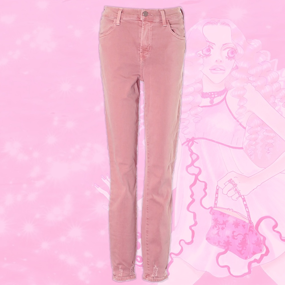 J Brand Pink Denim Skinny Jeans
